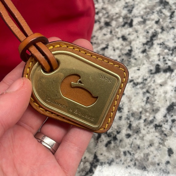 Dooney & Bourke Red Nylon Mini Tote with Leather Trim, Leather Trim, Vintage❤️ - Picture 2 of 10